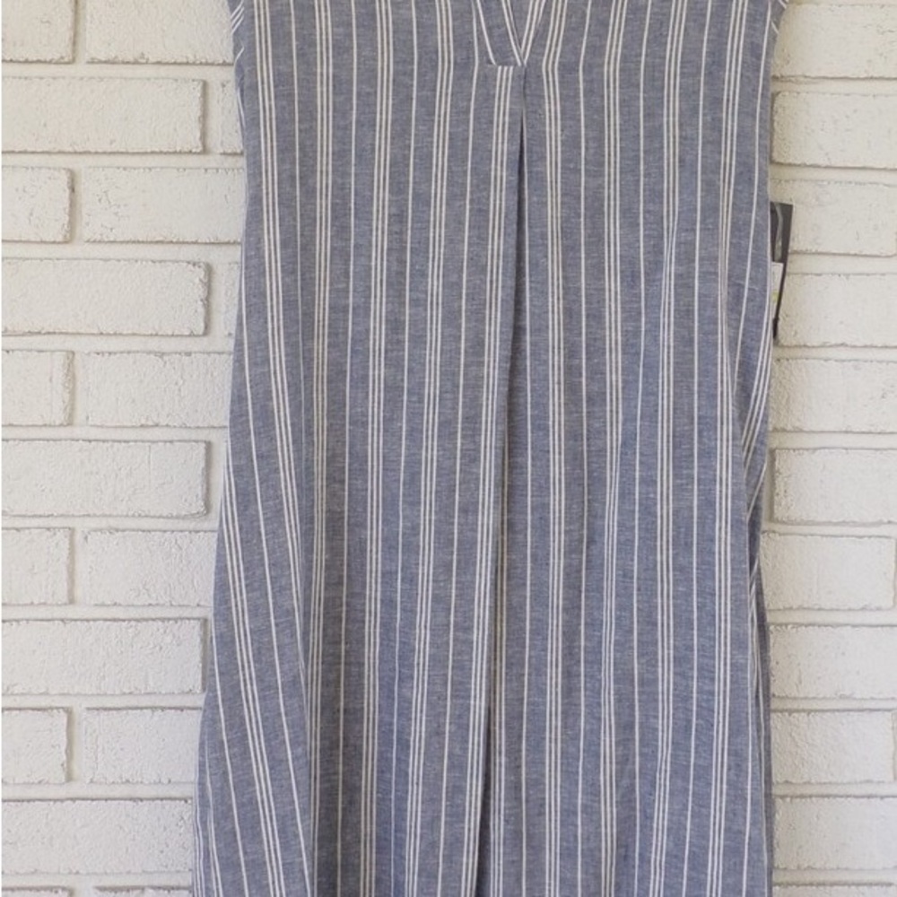 NWOT Jones NY 100% linen tshirt dress w/ pockets| size 8